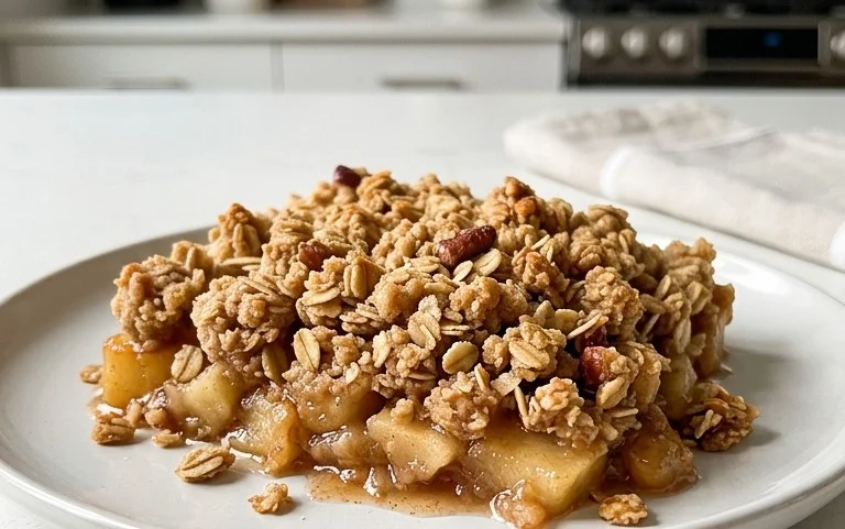 Healthy Breakfast Apple Crum extractble